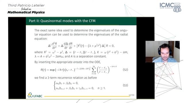 Maurício Richartz - Introduction to Black hole perturbation theory - Mini-course - Lecture 3 смотреть онлайн