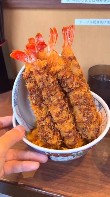 The Shrimp Bowl With 5 Giant Fried Shrimp Is Too Good! #Tokyogourmet #japanfood✈️🗺️