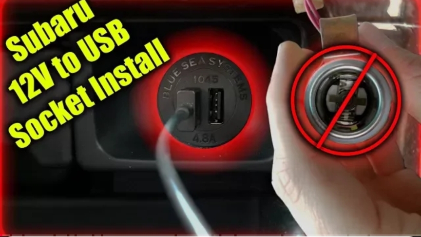 Установка USB-разъема вместо стандартного 12V в Subaru смотреть онлайн