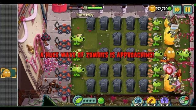 Растения против зомби 2/Plants vs Zombies 2 : бонусная миссия Valenbrainz replays all day смотреть онлайн