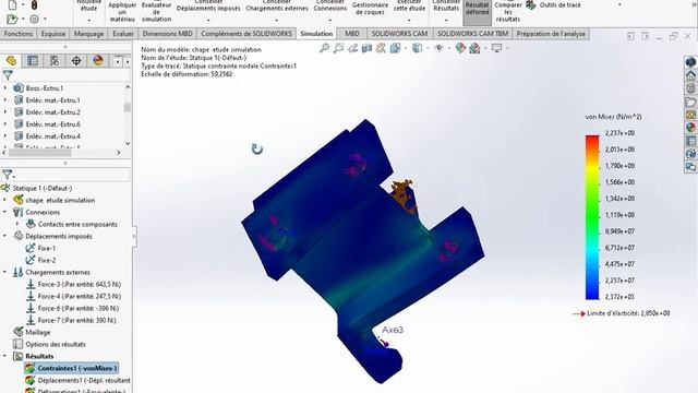 SOLIDWORKS Education Edition A titre éducatif uniquement chape etude simulation 2022 01 14 1 смотреть онлайн