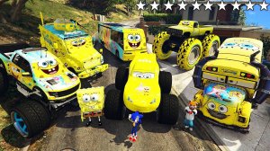 Я УГНАЛ ТЯЖЕЛЫЕ ТАЧКИ Спанч Боба С СОНИКОМ и Спанч Бобом ИЗ РЕАЛЬНОЙ ЖИЗНИ В ГТА 5