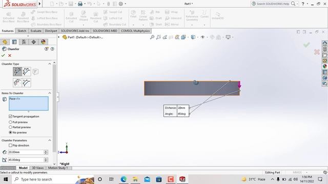 SolidWorks Tutorial N°4 - Using Chamfer and Circular Pattern смотреть онлайн