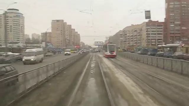 На трамвае по проспекту Просвещения смотреть онлайн