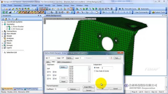 FEMAP - 轉換RBE2 to RBE3 Convert RBE2 to RBE3 смотреть онлайн