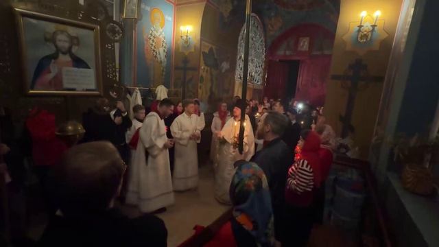 Начало Пасхальной заутрени. Пасха Христова, 2025 год