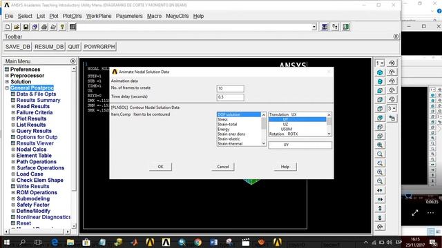 DIAGRAMA DE CORTE Y MOMENTO EN ELEMENTO BEAM188-ANSYS смотреть онлайн