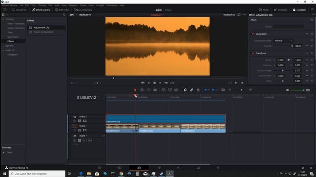 Davinci Resolve 16 - How To Use Adjustment Clips смотреть онлайн