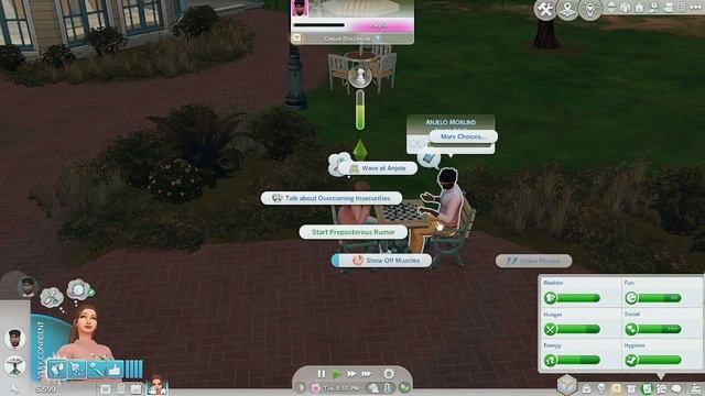Playing Chess And Trying To Make Friends // Rags To Riches (The Sims 4) #4 смотреть онлайн