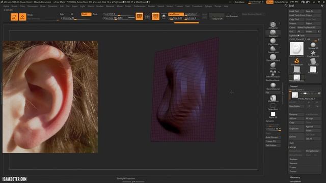 Introduction to Zbrush 07 - Spotlight, Sculpting an Ear 01 смотреть онлайн