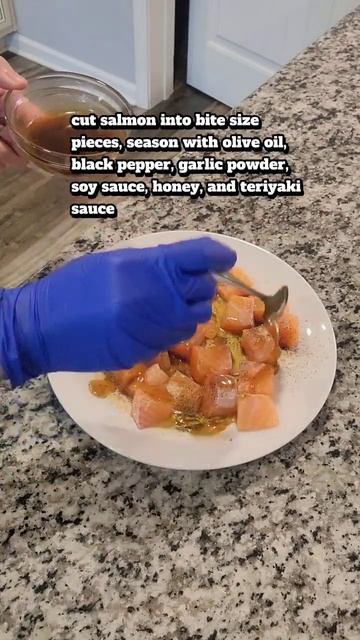 Easy And Delicious Teriyaki Salmon Bites #shorts #easydinner #foodie #recipe