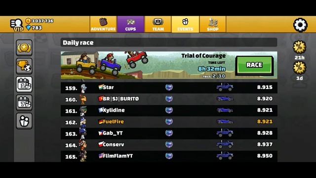 Trial Triathlon - Day 2 - Daily challenge Trial of Courage | Hill Climb Racing 2 смотреть онлайн