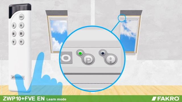FAKRO remote control ZWP10 + FVE learn mode смотреть онлайн