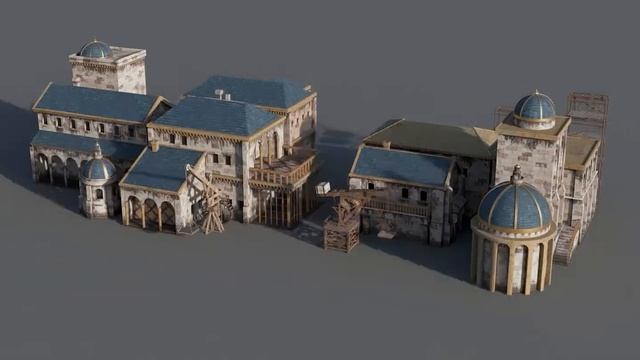 LOTR city - Environment Breakdown (3DS max, V-Ray) смотреть онлайн