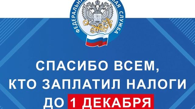Спасибо за оплату налогов до 1 декабря смотреть онлайн