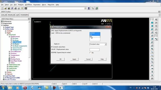 01 ANSYS 12 FEM: case simple bar or armor смотреть онлайн