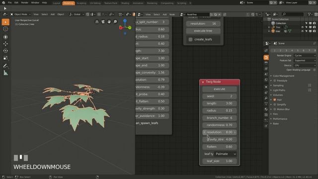 Blender 2.8 Create realistic trees easy смотреть онлайн