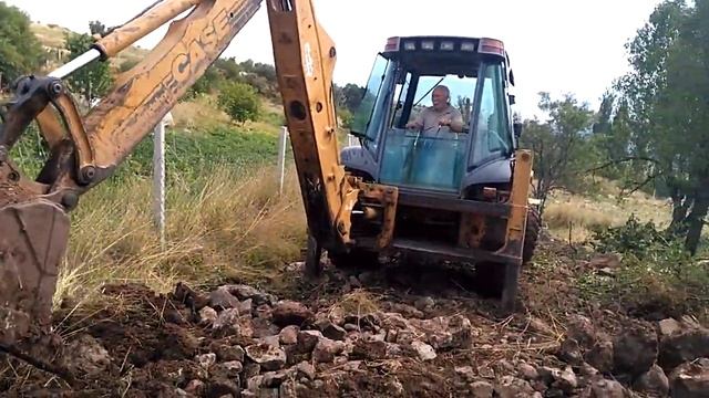 Case 580 Süper le su yolu ve yol yapım çalışması