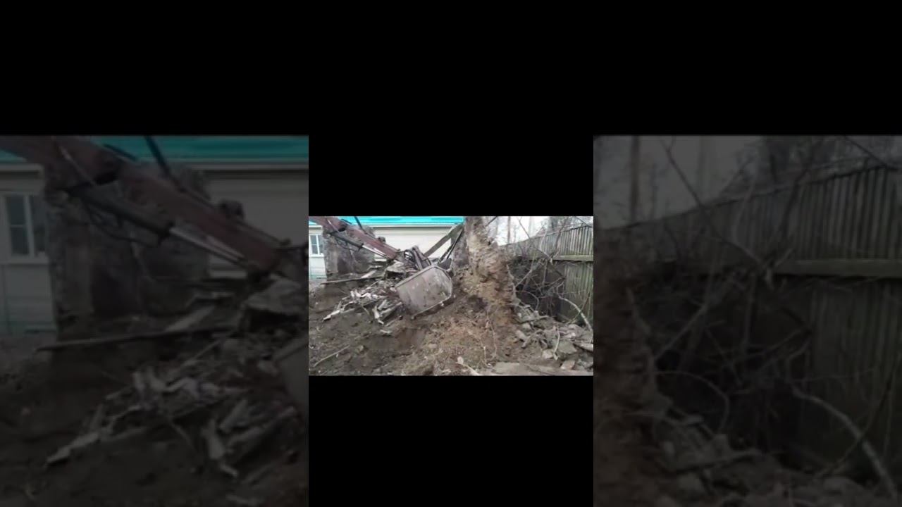 Снос дома на юге, коммуникации