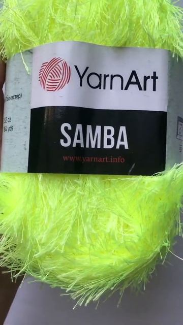 Подробный обзор демисезонной пряжи YarnArt Samba №2052 Желтый неон смотреть онлайн
