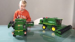 BRUDER CHILDREN TOYS John Deere HARVESTER v Bruder JOHN DEERE Harvester RC Jack(5) explains!