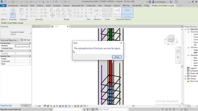 #34. How To Create or Use a Rebar Coupler In Revit.| Revit Structure For Free. смотреть онлайн