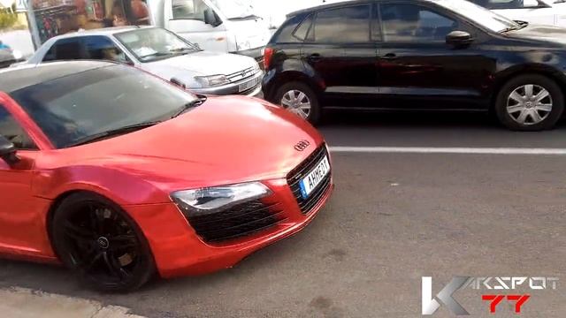 Audi R8 Full wrapped in Red spotted in Casablanca,Morocco ! смотреть онлайн