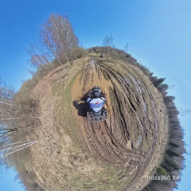 Новый формат съемки - игра с GTA#insta360x4#квадроцикл#грязь#солнц от 3его лица#LoncinXwolf200