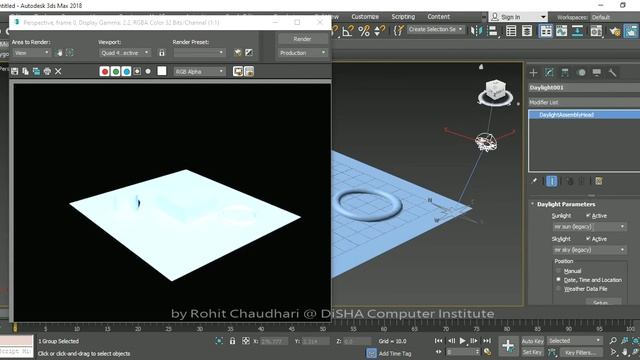 3ds max using daylight effect 3DS MAX 2018 смотреть онлайн
