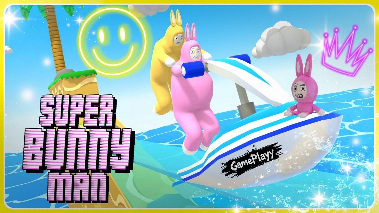 Кроличий БЕСПРЕДЕЛ Хаос в Super Bunny Man Кролики против Гравитации смотреть онлайн