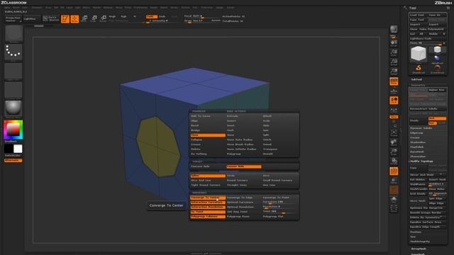 ZBrush ZModeler Edge Actions - Edge Close смотреть онлайн