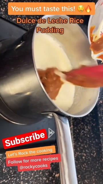 Dulce De Leche Rice Pudding  #foodie #foodlover #cooking #food #love Subscribe @rockycooks