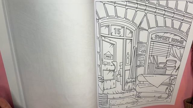 Flip Through Of Country Town New & Expanded Edition By Coloring Book Cafe | LOVE THIS NEW BOOK