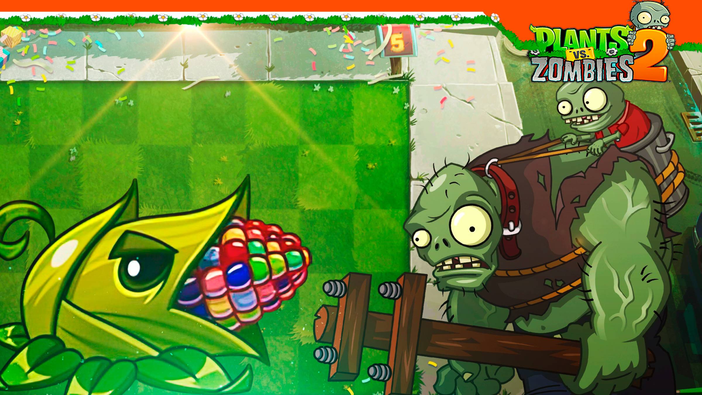🍄 НОВОЕ РАСТЕНИЕ КОНФЕТТИ КУКУРУЗА 💣 Plants vs Zombies 2 Растения против зомби 2 Прохождение смотреть онлайн