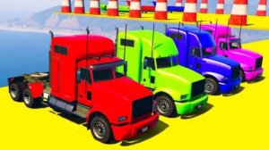 Мультики про машинки Цветные Машинки и Грузовики для малышей Мультфильмы для детей Учим Цвета