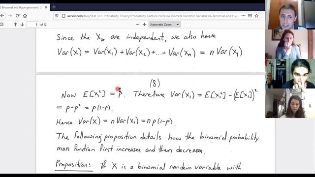 F20 Probability Lecture 22: Binomial and Hypergeometric Random Variables смотреть онлайн