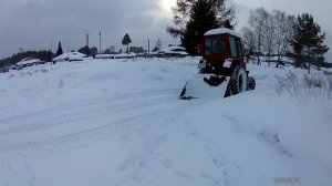 #трактор,#т25, вывозка и чистка снега ковшом на навеске.