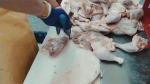 обвалка куриного окорочка