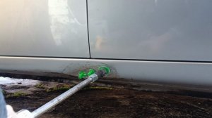 Убираем вмятину на пороге системой PDR