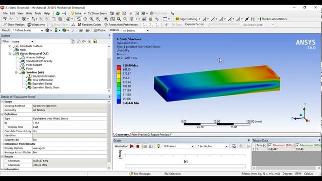 ANSYS Tutorials - Static Structural Analysis with different Boundary Conditions смотреть онлайн
