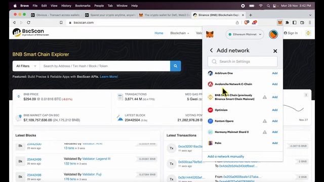 Find BNB / BSC Network Wallet Address in Metamask смотреть онлайн