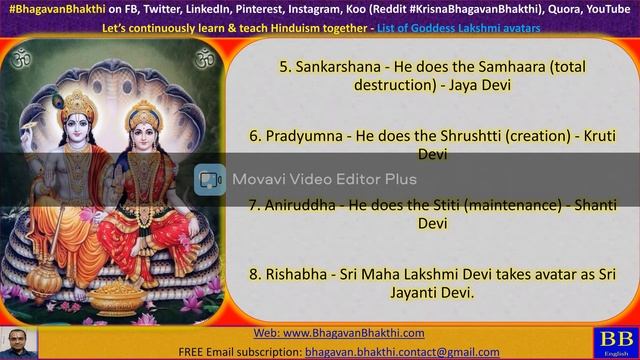 What are Goddess Lakshmi avatars (names) смотреть онлайн