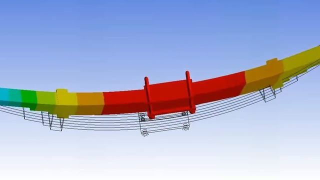 Deformation of the leaf spring ansys analysis смотреть онлайн