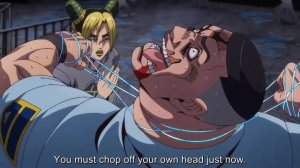 ORA ORA ORA ORA scene from JoJo's  Bizarre Adventure Stone Ocean