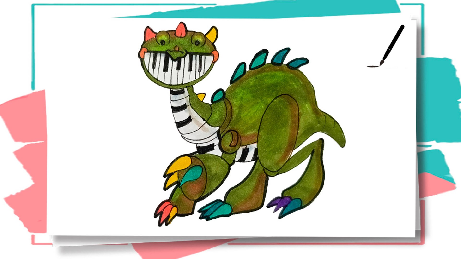 Как нарисовать Пианозавра Poppy Playtime 4 / How to draw Pianosaurus смотреть онлайн
