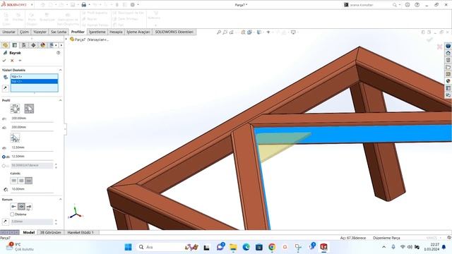 Solidworks Weldments Tutorial - Solidworks Profil Oluşturma смотреть онлайн