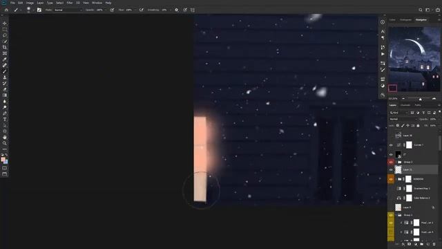 SILENT NIGHT - Winter Cityscape - Photoshop Composite Speed Art смотреть онлайн