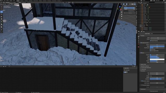 One-click snow for free in Blender! (plus bonus snow shader tutorial) смотреть онлайн
