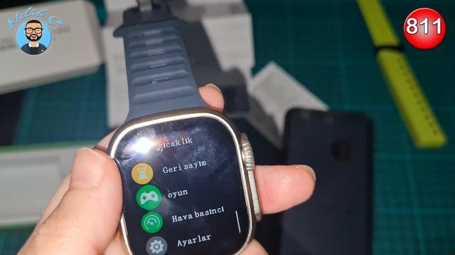 APPLE WATCH 8 ULTRA Replika Akıllı Saat Kutu açılışı | DT No 1 DT8 Ultra смотреть онлайн