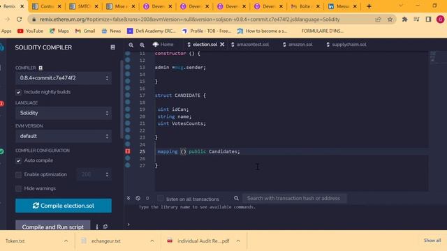 Smart contract Voting System part 1 смотреть онлайн